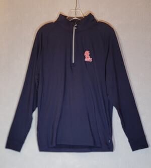 Ole Miss Rebels Cutter & Buck Quarter Zip Pullover Mens Medium Navy